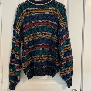 Vintage Man’s Macgregor Abstract Multi-Color Sweater Size Large